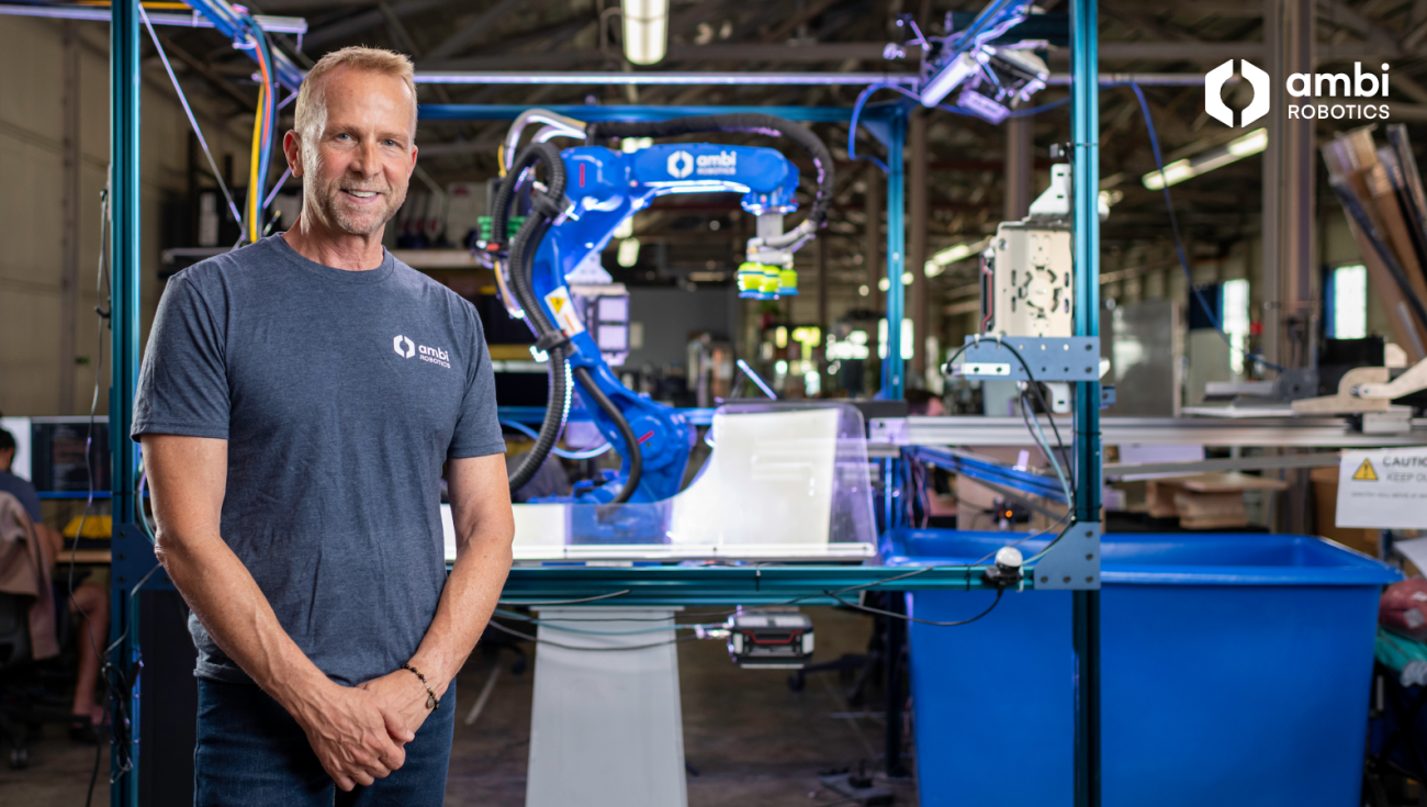 Jim Liefer, CEO of Ambi Robotics with AmbiSort